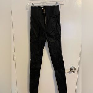 All things golden leather leggings